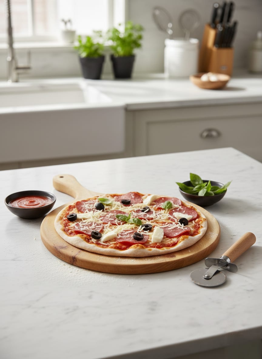Wood Round Chop/Pizza Board