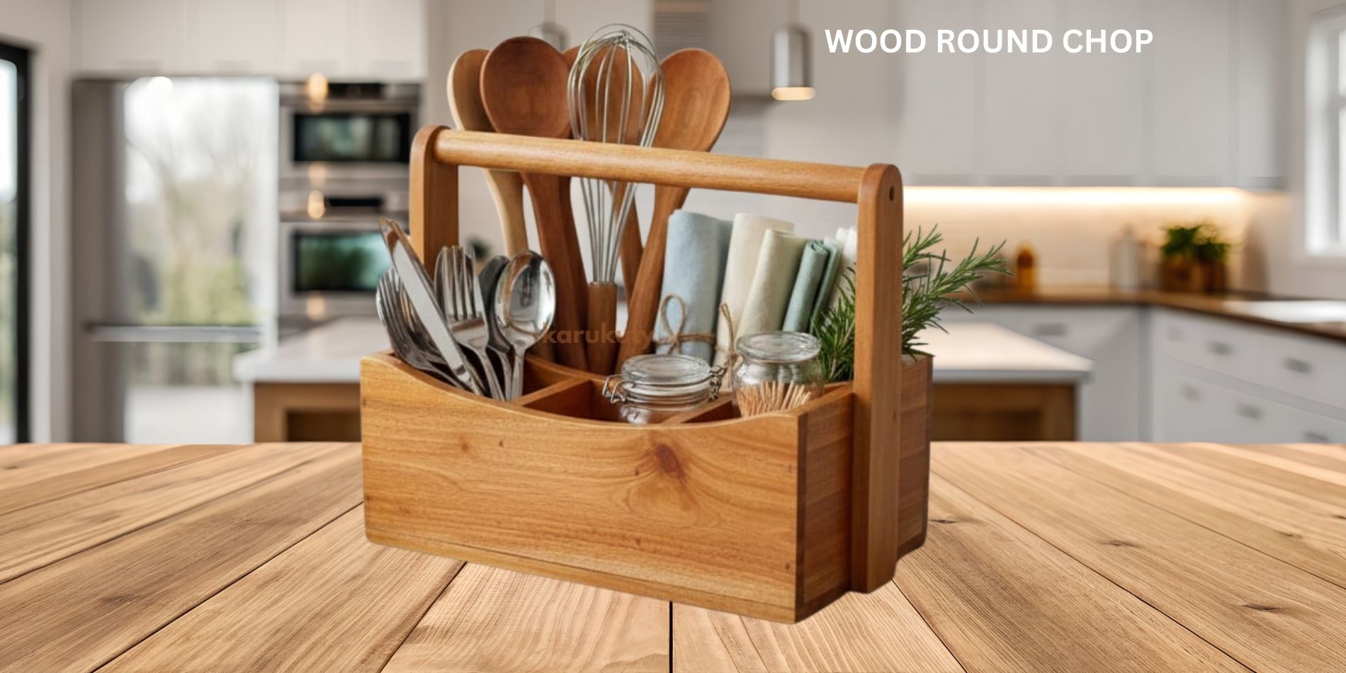 Wooden Kitchen Organizer