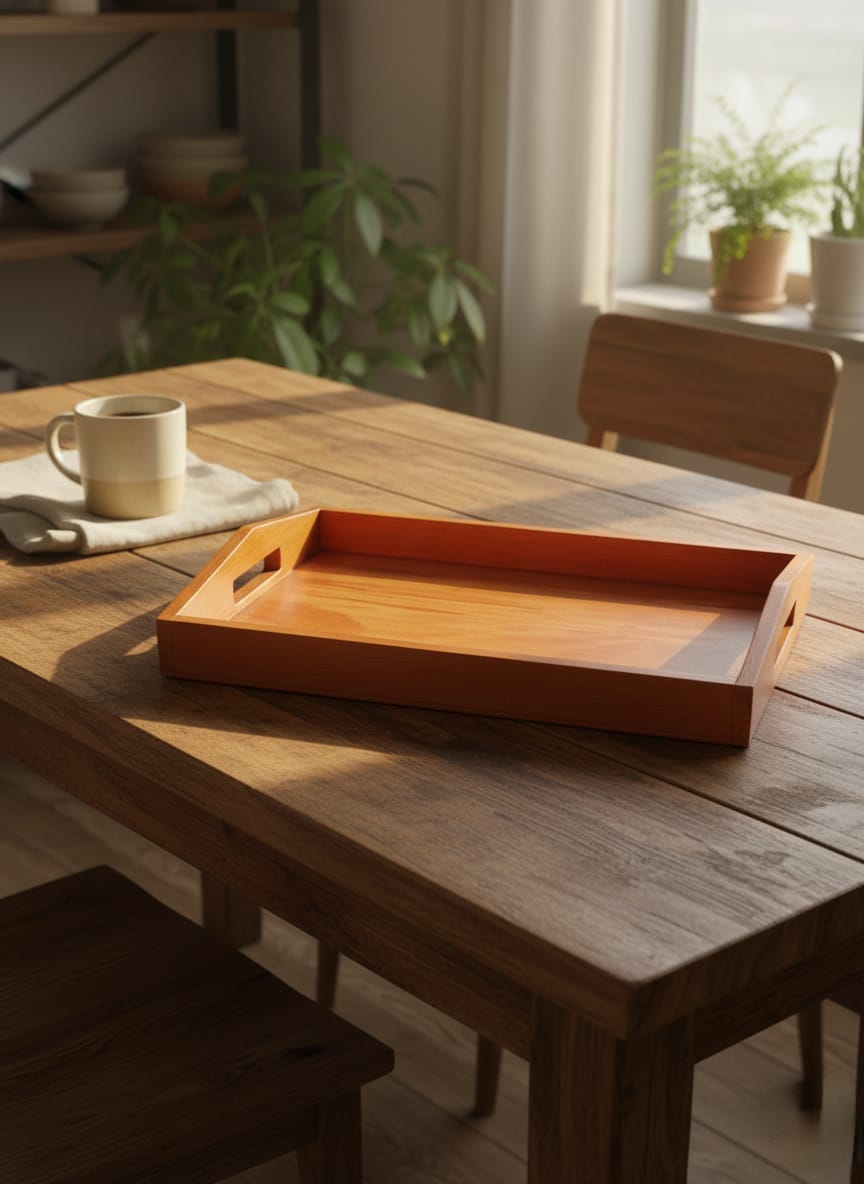 Wooden Natural Tray| Natural & Stylish Serving for Everyday Use