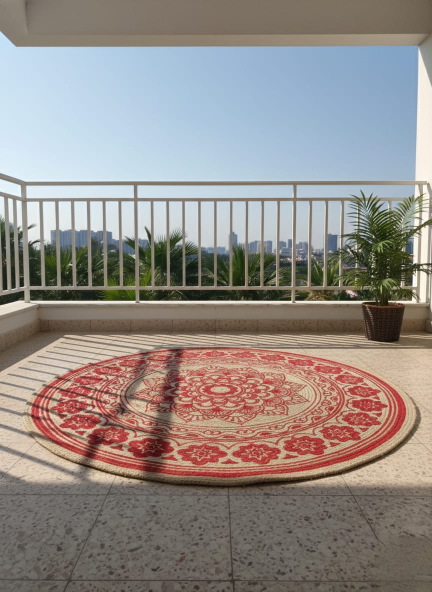 Print Jute Jag (3 fit Round)