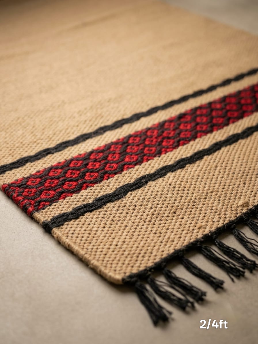 Premium Handcrafted Jute Floor Mat (2' x 4')