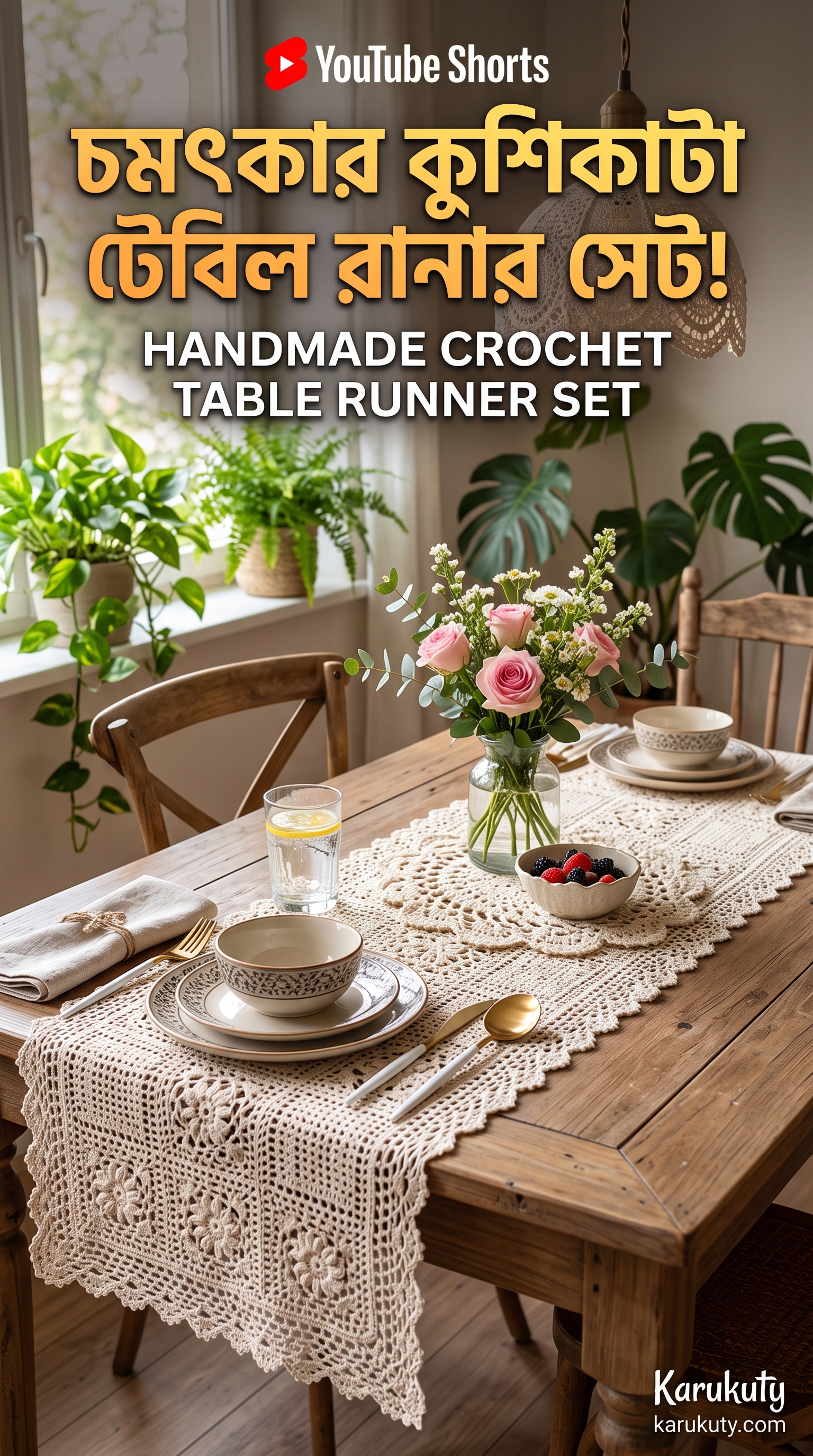Crochet Table Runner Set