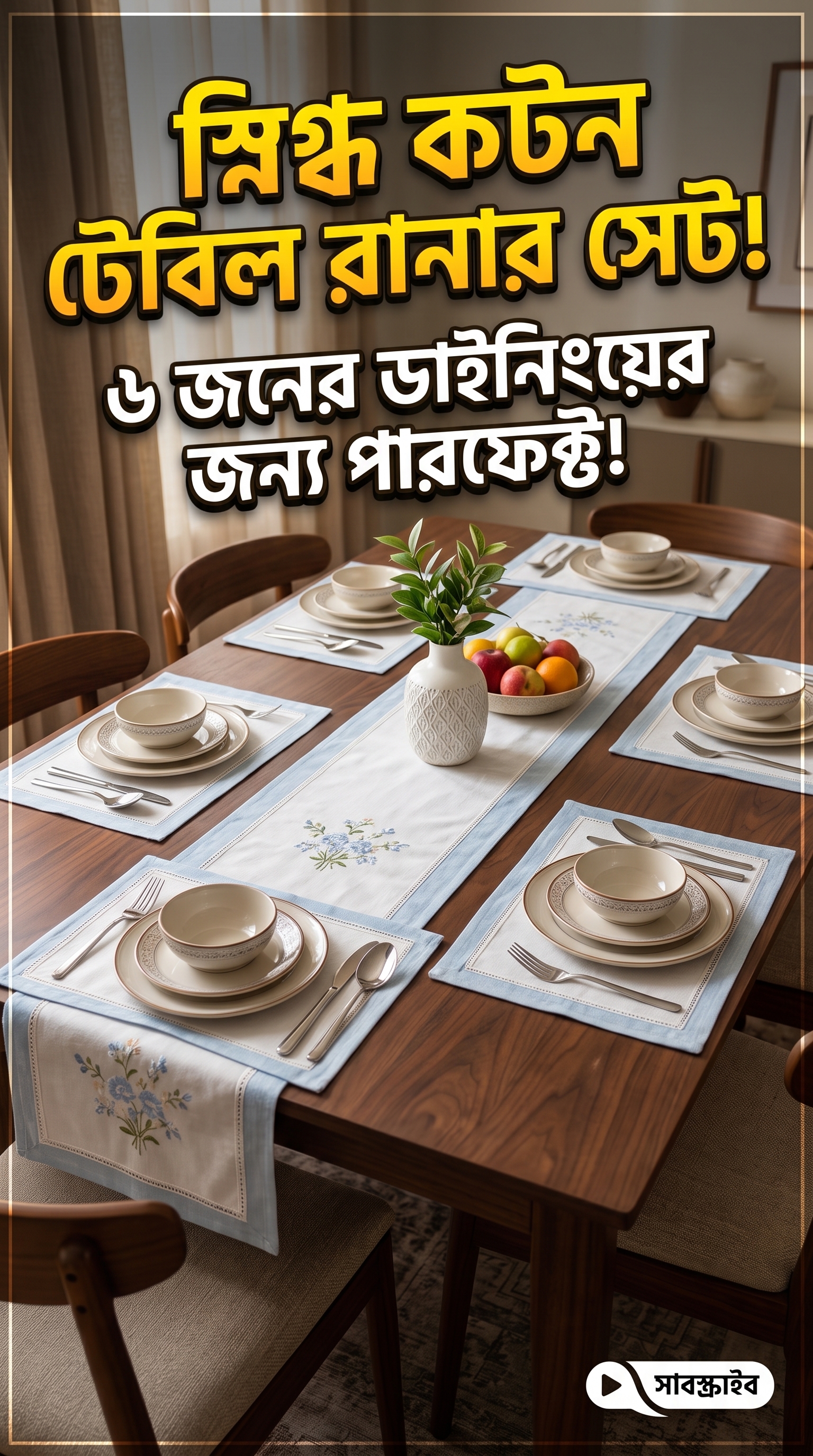 Cotton Table Runner Set